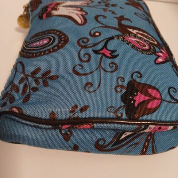 Estée Lauder Blue Paisley Cosmetic Bag – Floral Makeup Pouch – Travel Size - Picture 5 of 11